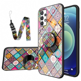 Coque Samsung Galaxy A33 5G Support Magnétique Patchwork
