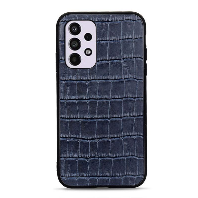 Coque Samsung Galaxy A33 5G Véritable Cuir Texture Crocodile