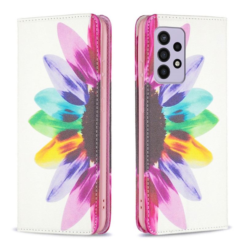 Flip Cover Samsung Galaxy A33 5G Fleur Aquarelle