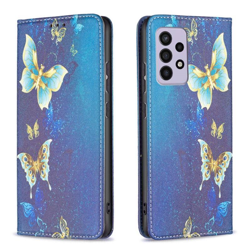 Flip Cover Samsung Galaxy A33 5G Papillons Colorés