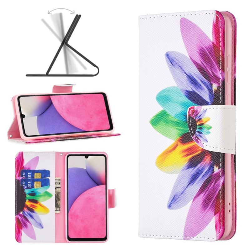 Housse Samsung Galaxy A33 5G Fleur Aquarelle