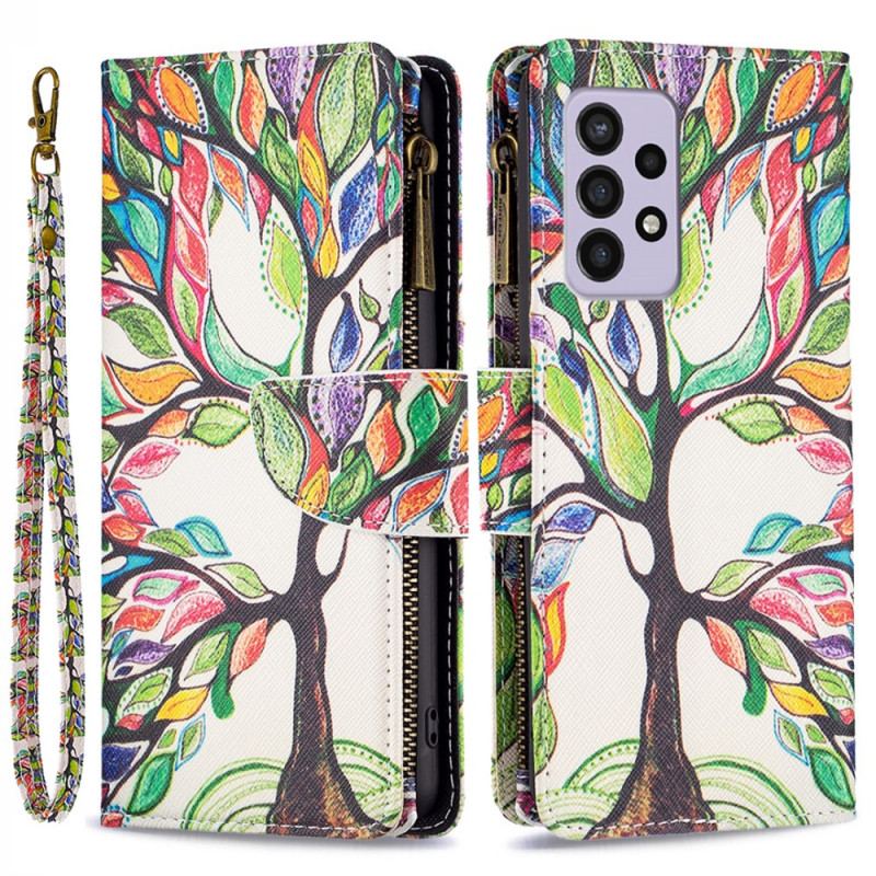 Housse Samsung Galaxy A33 5G Poche Zippée Arbre