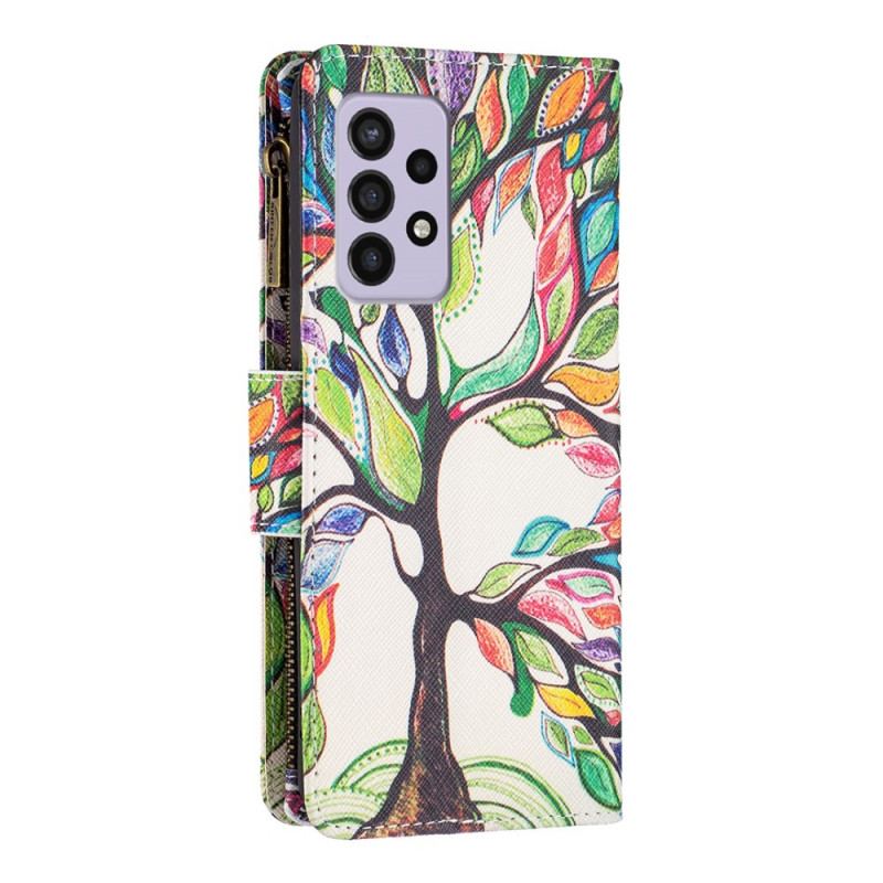 Housse Samsung Galaxy A33 5G Poche Zippée Arbre