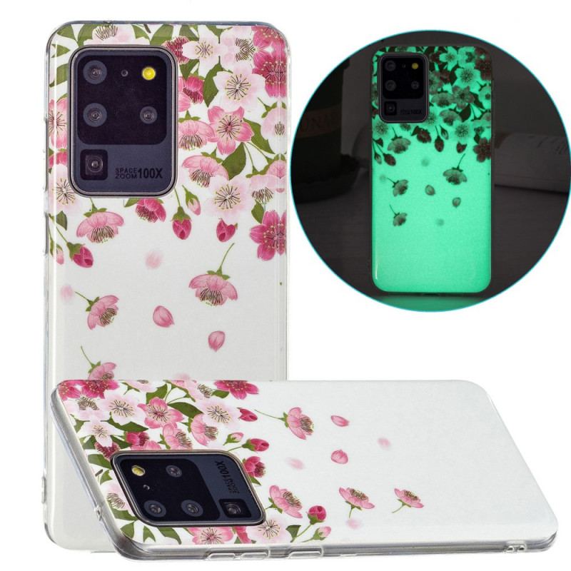 Coque Samsung Galaxy S20 Ultra Fleurs Fluorescente