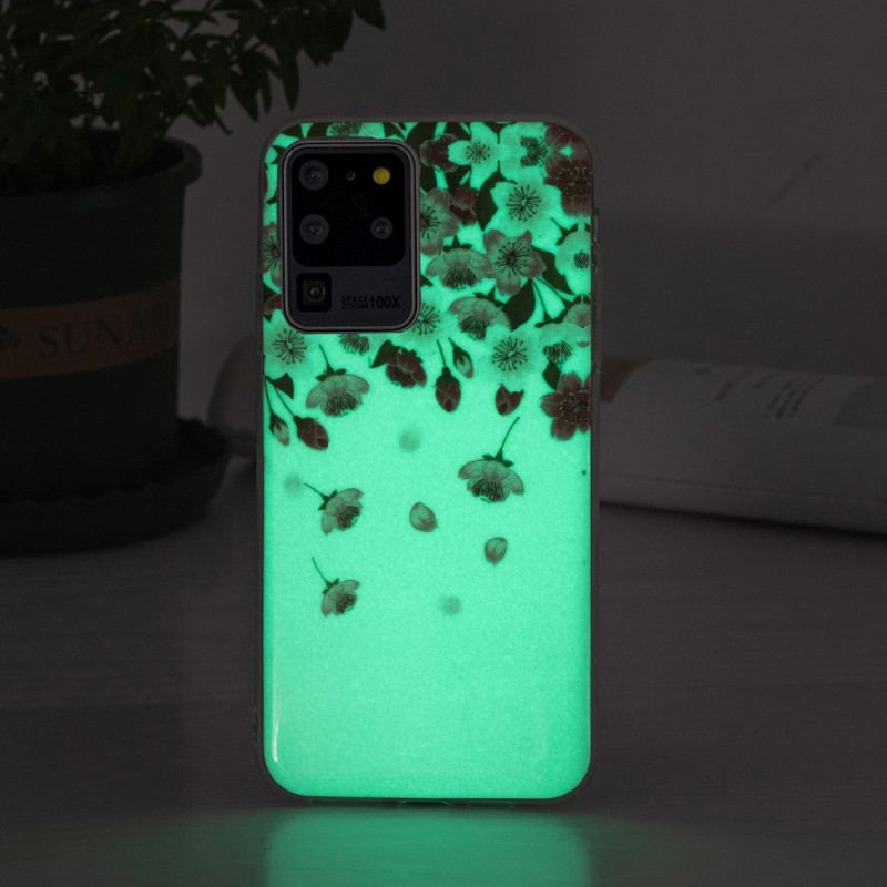 Coque Samsung Galaxy S20 Ultra Fleurs Fluorescente