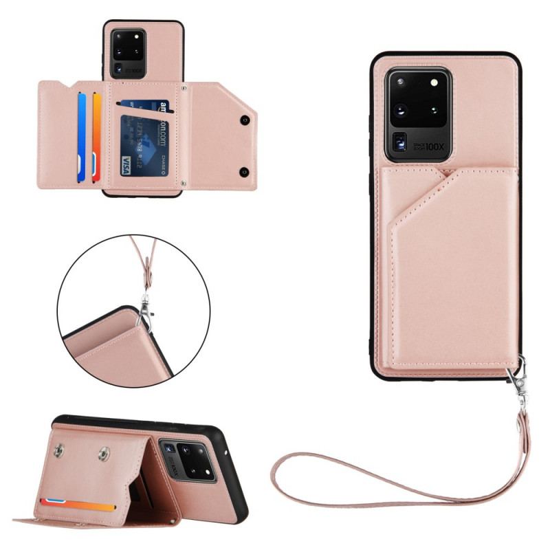 Coque Samsung Galaxy S20 Ultra Porte-cartes Lanière