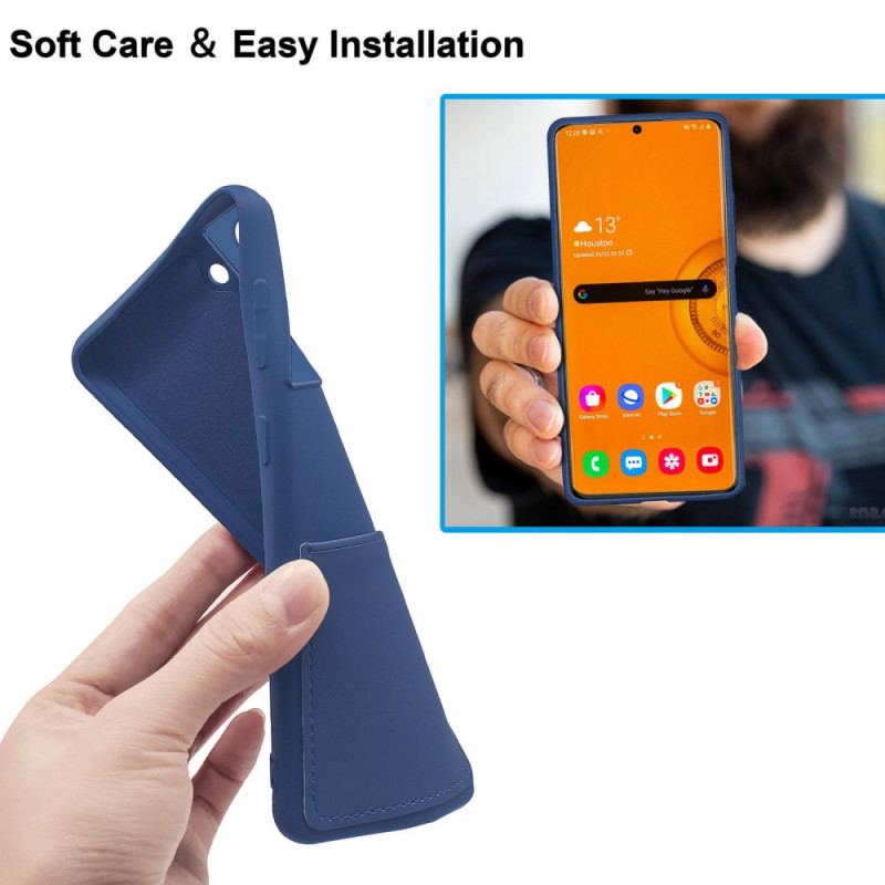 Coque Samsung Galaxy S20 Ultra Silicone Liquide Porte Carte