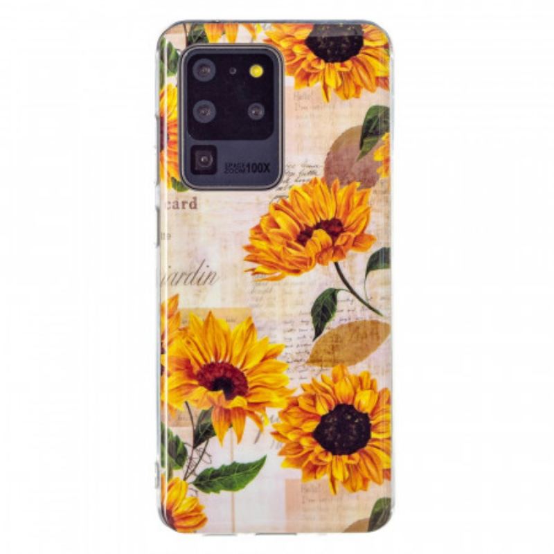 Coque Samsung Galaxy S20 Ultra Tournesols Fluorescentes