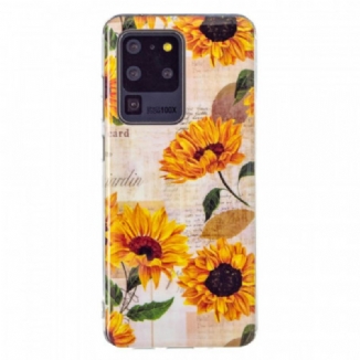 Coque Samsung Galaxy S20 Ultra Tournesols Fluorescentes