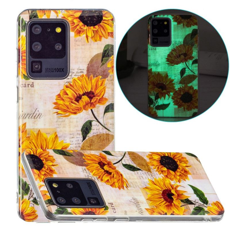 Coque Samsung Galaxy S20 Ultra Tournesols Fluorescentes