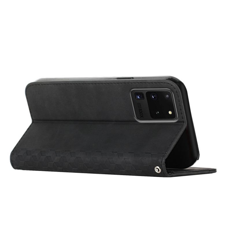 Flip Cover Samsung Galaxy S20 Ultra Effet Cuir Géo