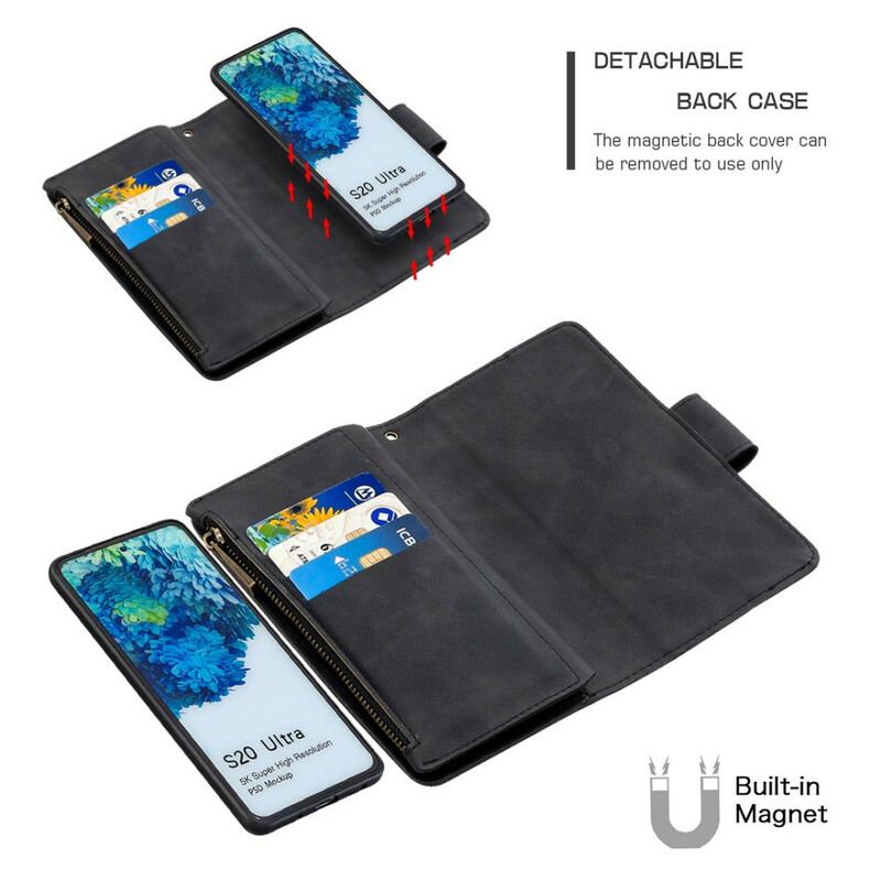 Housse Samsung Galaxy S20 Ultra Coque Détachable Zippée