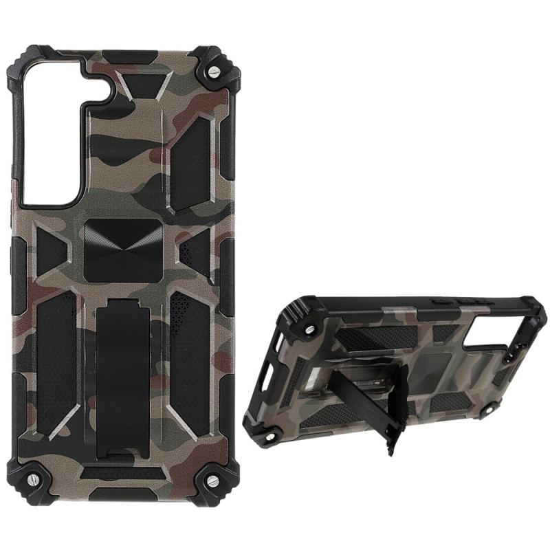 Coque Samsung Galaxy S22 5G Camouflage Support Amovible