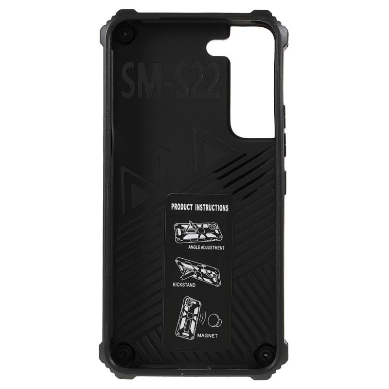 Coque Samsung Galaxy S22 5G Camouflage Support Amovible