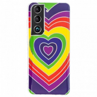 Coque Samsung Galaxy S22 5G Coeur Psychédélique