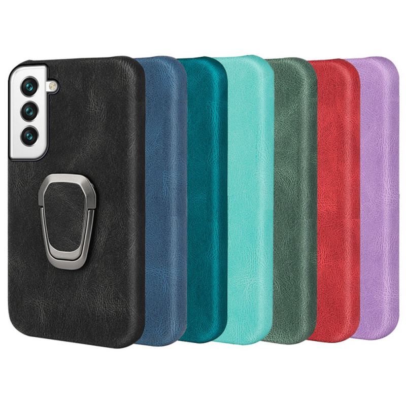 Coque Samsung Galaxy S22 5G Effet Cuir Anneau-Support New Colors