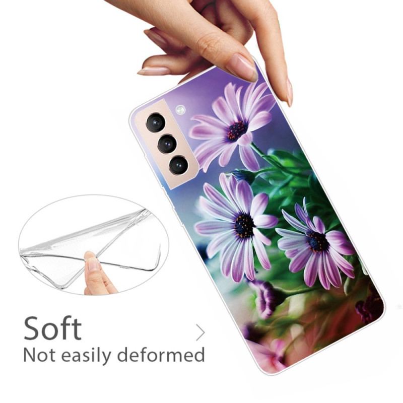 Coque Samsung Galaxy S22 5G Fleurs Réalistes