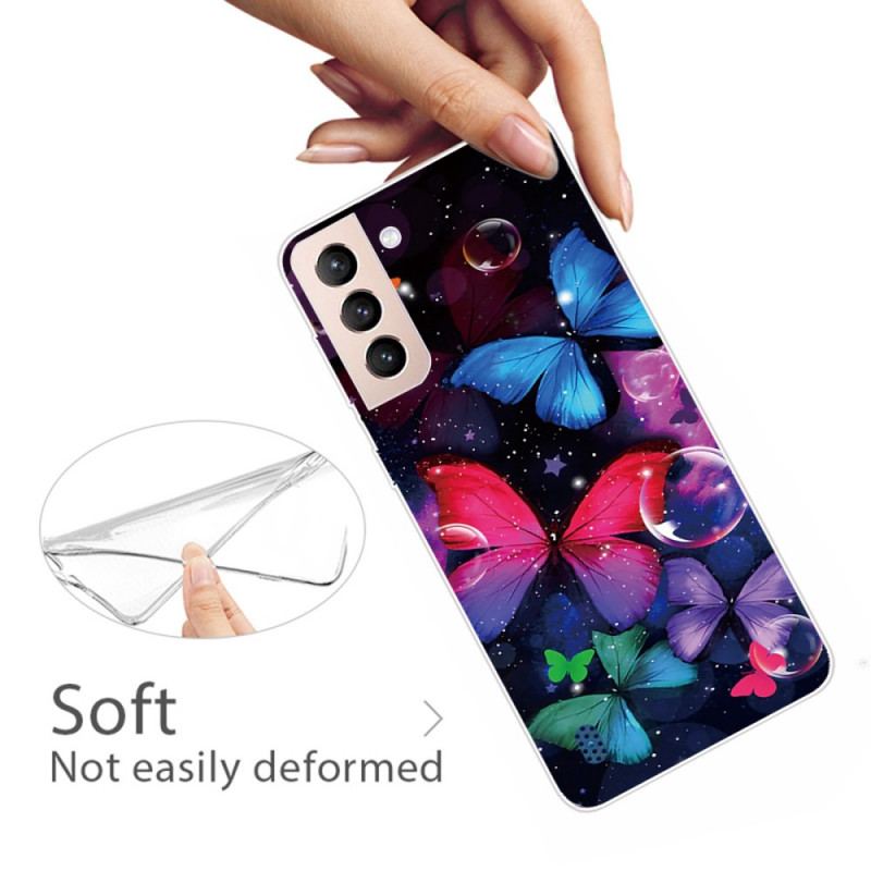 Coque Samsung Galaxy S22 5G Flexible Papillons