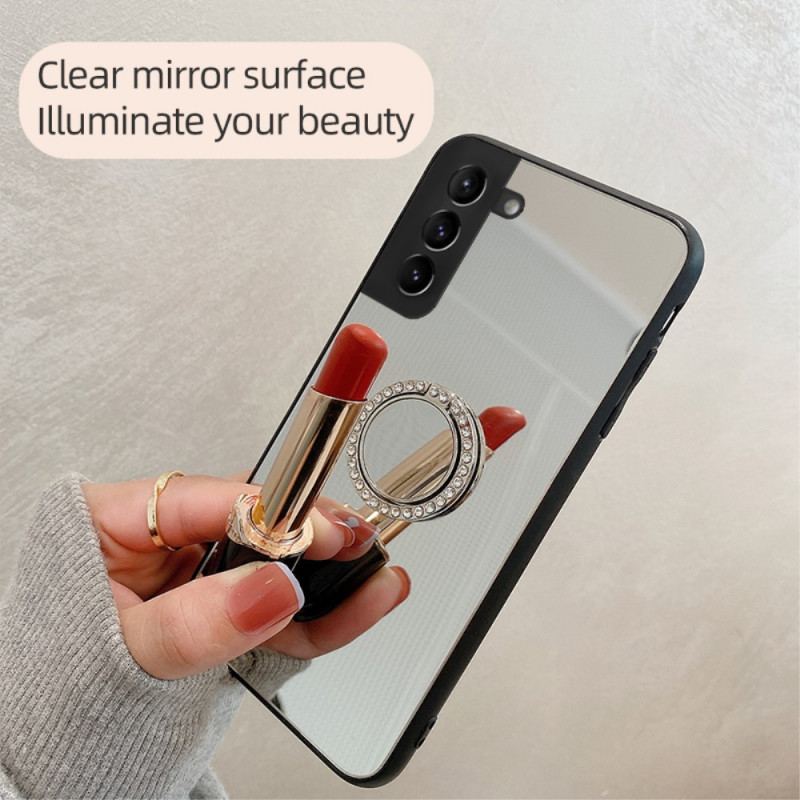 Coque Samsung Galaxy S22 5G Miroir avec Anneau Rotatif