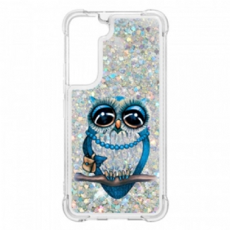 Coque Samsung Galaxy S22 5G Miss Hibou Paillettes