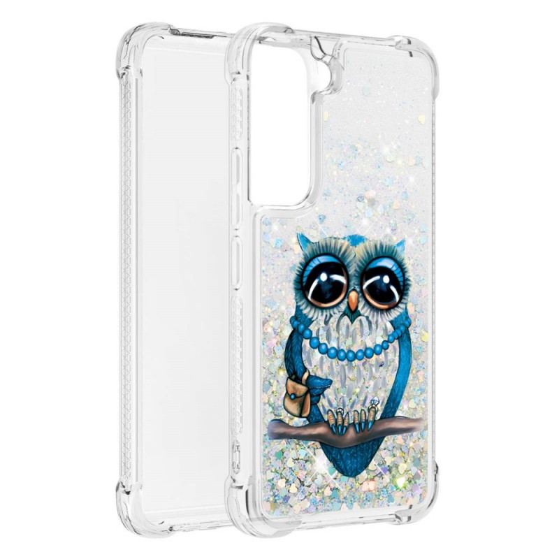 Coque Samsung Galaxy S22 5G Miss Hibou Paillettes