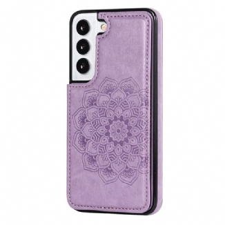 Coque Samsung Galaxy S22 5G Porte-Cartes Impression Mandala