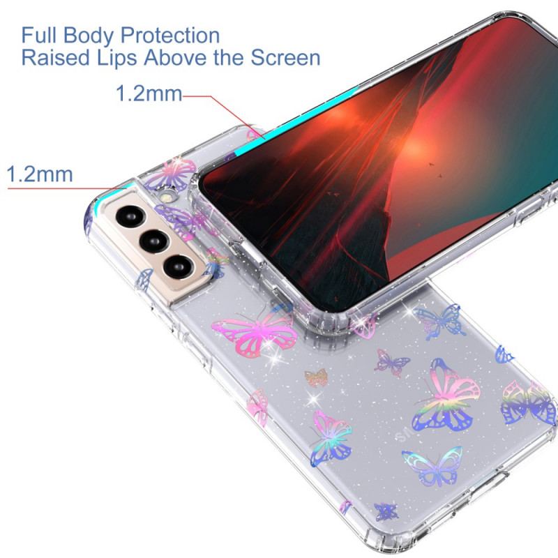 Coque Samsung Galaxy S22 5G Silicone Flexible Papillons