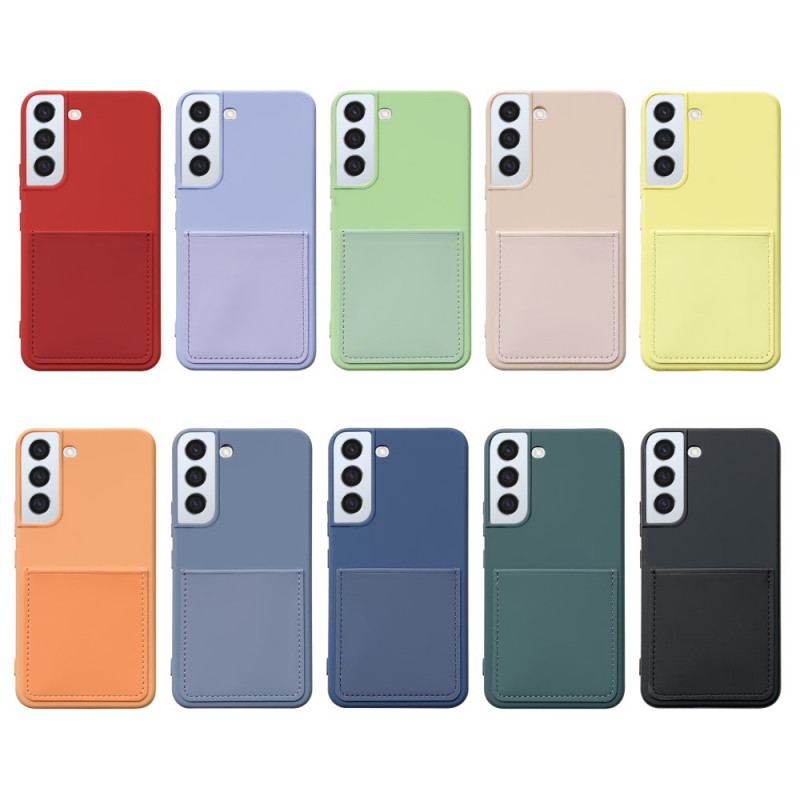 Coque Samsung Galaxy S22 5G Silicone Liquide Porte Carte