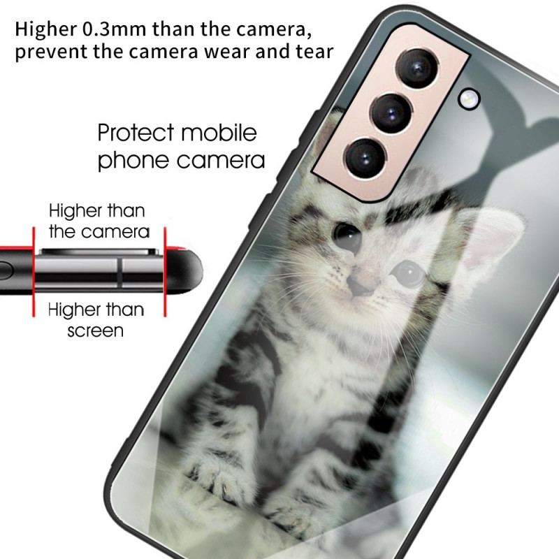 Coque Samsung Galaxy S22 5G Verre Trempé Chaton