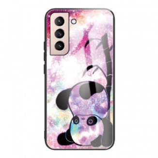 Coque Samsung Galaxy S22 5G Verre Trempé Panda et Bambou