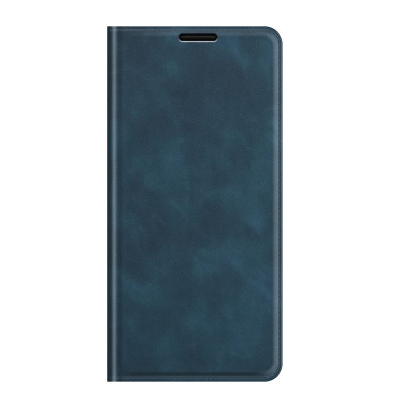 Flip Cover Samsung Galaxy S22 5G Effet Cuir Silky Touch