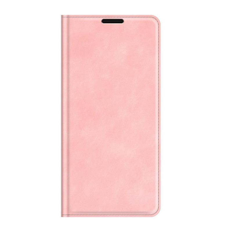 Flip Cover Samsung Galaxy S22 5G Effet Cuir Silky Touch