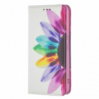 Flip Cover Samsung Galaxy S22 5G Fleur Aquarelle