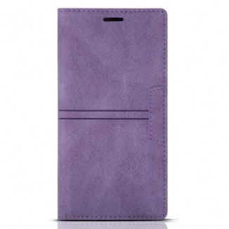 Flip Cover Samsung Galaxy S22 5G Style Cuir Couture Fermoir Magnétique