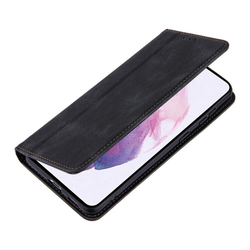 Flip Cover Samsung Galaxy S22 Style Cuir Ligne