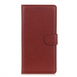 Housse Samsung Galaxy S22 5G Cuir Litchi Traditionnel