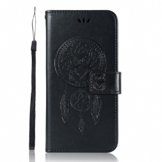 Housse Samsung Galaxy S22 5G Effet Cuir Attrape Rêves Hibou