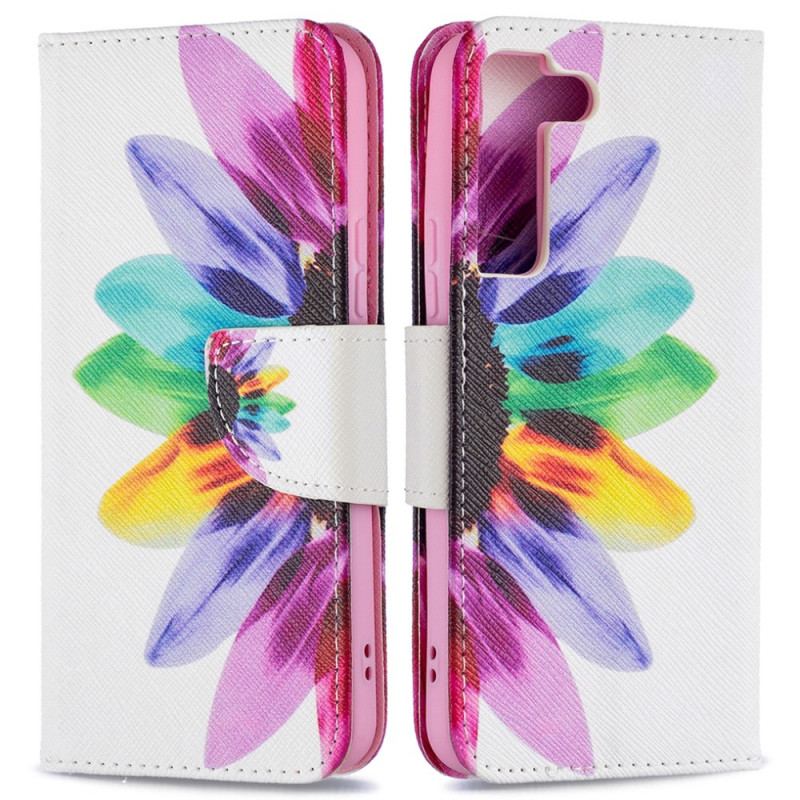 Housse Samsung Galaxy S22 5G Fleur Aquarelle