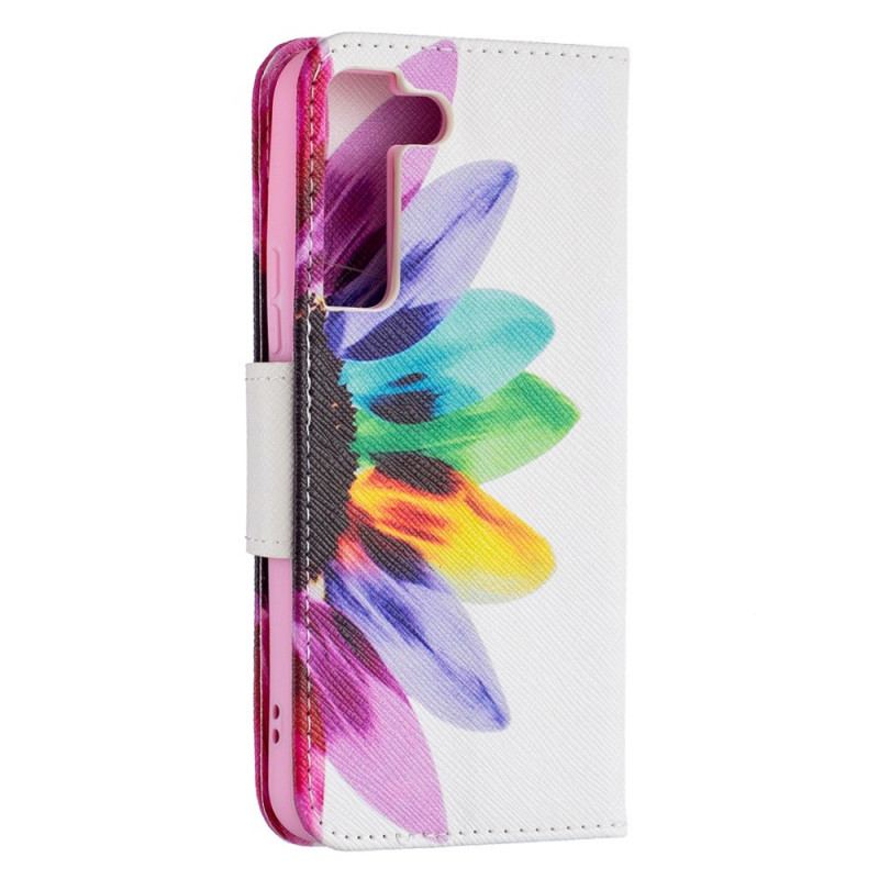 Housse Samsung Galaxy S22 5G Fleur Aquarelle