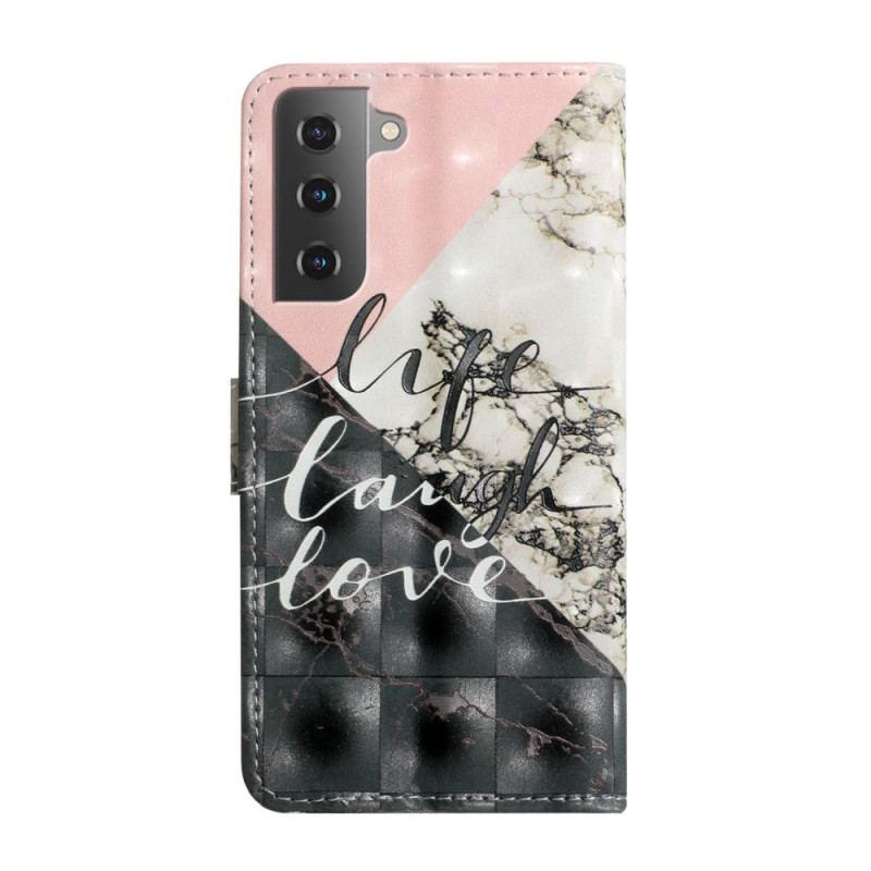 Housse Samsung Galaxy S22 5G Life Laugh Love