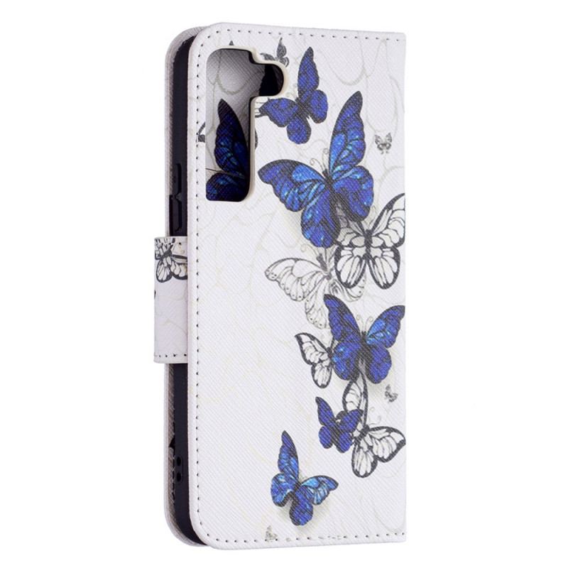 Housse Samsung Galaxy S22 5G Papillons Rois