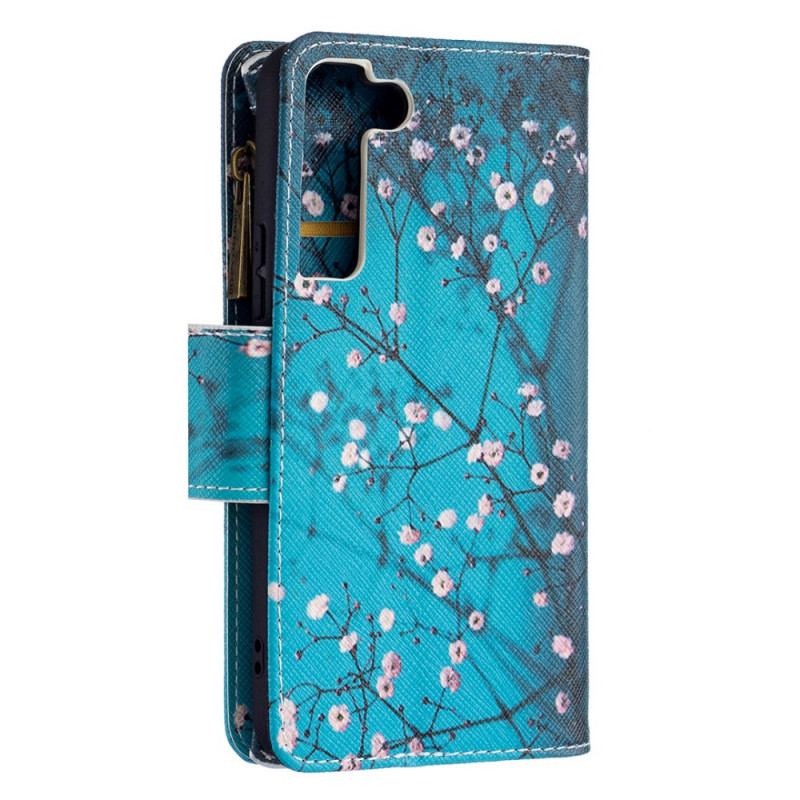 Housse Samsung Galaxy S22 5G Poche Zippée Arbre