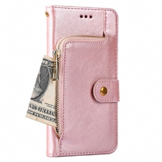 Housse Samsung Galaxy S22 5G Porte-Monnaie Frontal et Lanière