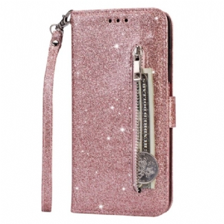 Housse Samsung Galaxy S22 5G Porte-Monnaie Paillettes