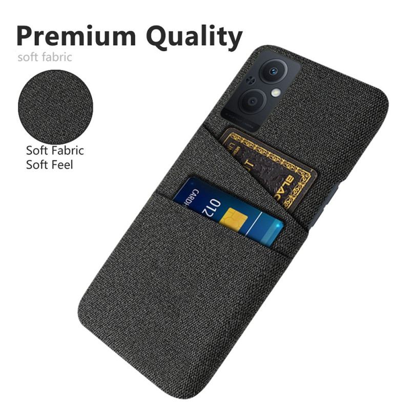 Coque Oppo Reno 8 Lite Tissu Porte-Cartes