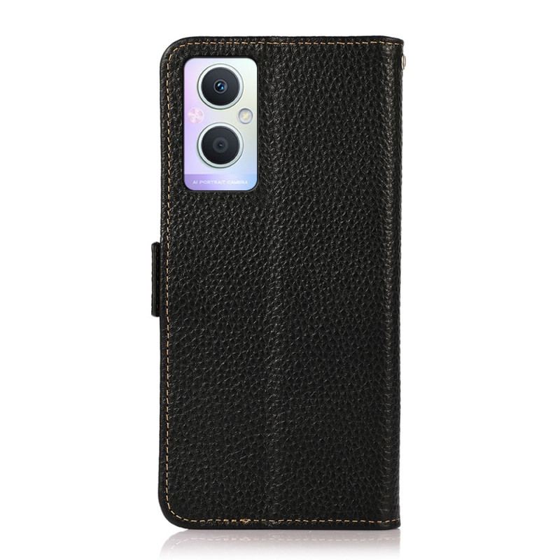 Housse Oppo Reno 8 Lite Cuir Litchi KHAZNEH Protection RFID