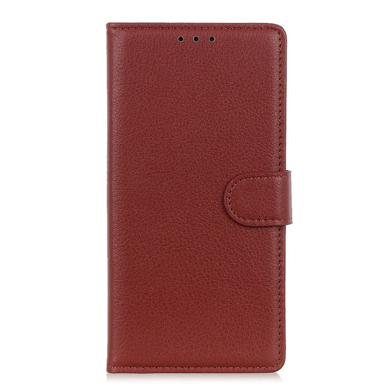 Housse Oppo Reno 8 Lite Style Cuir Litchi Traditionnel