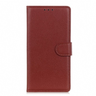Housse Oppo Reno 8 Lite Style Cuir Litchi Traditionnel