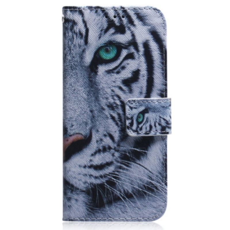 Housse Oppo Reno 8 Lite Tigre Blanc