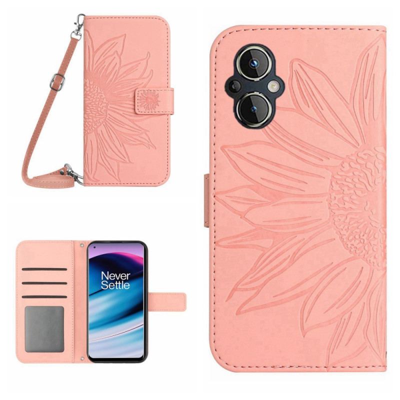 Housse Oppo Reno 8 Lite Tournesol à Bandoulière